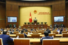 Chủ tịch Quốc hội Vương Đình Huệ phát biểu khai mạc. (Ảnh: Doãn Tấn/TTXVN)