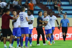 HLV Vũ Hồng Việt có chiến thắng đầu tay cùng CLB Nam Định. (Ảnh: PV/Vietnam+)