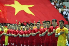 Đội tuyển futsal Việt Nam đặt mục tiêu lọt vào tốp 8 đội mạnh nhất ở Vòng chung kết futsal châu Á 2022. (Ảnh: TTXVN) 