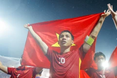 U23 Việt Nam giành tấm HCV cuối cùng tại SEA Games 31. (Ảnh: Hải An/Vietnam+)