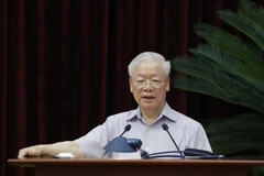 Tổng Bí thư Nguyễn Phú Trọng phát biểu chỉ đạo hội nghị. (Ảnh: Phương Hoa/TTXVN)