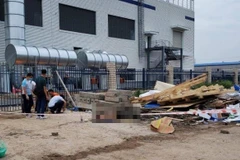 Hiện trường công nhân bị đánh. (Nguồn: baogiaothong.vn)