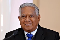 Cựu Tổng thống S.R. Nathan trong một cuộc họp báo ở Helsinki, Phần Lan ngày 26/10/2010. (Nguồn: EPA/TTXVN)