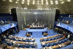 Toàn cảnh phiên họp Thượng viện Brazil ngày 9/8. (Nguồn: EPA/TTXVN)