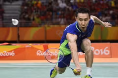 Tay vợt Lee Chong Wei của Malaysia giành Huy chương Bạc Olympic 2016. (Nguồn: THX/TTXVN)