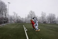 Juve đã đến Aliianz Arena chuẩn bị cho trận tái đấu sinh tử. Ảnh: Nguồn Juventus.com