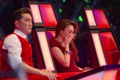 Mỹ Tâm rơi nước mắt trên 'ghế nóng.' (Ảnh: CTS) 