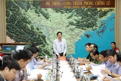 Phó chánh Văn phòng Ban chỉ đạo Trung ương về phòng, chống thiên tai Vũ Xuân Thành phát biểu. (Ảnh: Vũ Sinh/TTXVN)