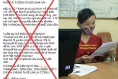 Chị N.T.L tại cơ quan điều tra. (Nguồn: cand.com)