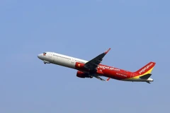 Máy bay của hãng hàng không Vietjet Air. (Ảnh: Huy Hùng/TTXVN)