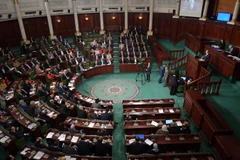 Toàn cảnh một phiên họp Quốc hội Tunisia tại Tunis. (Ảnh: AFP/TTXVN)