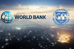 Logo của Quỹ Tiền tệ Quốc tế (IMF) và Ngân hàng Thế giới (WB). (Nguồn: businessamlive)