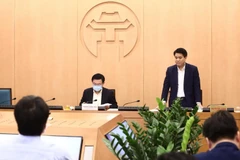 Ông Nguyễn Đức Chung, Chủ tịch UBND thành phố, Trưởng Ban Chỉ đạo phòng, chống COVID-19 của thành phố Hà Nội. (Ảnh: Văn Điệp/TTXVN)