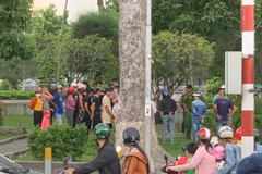 Trong ảnh: Hiện hiện trường nơi xảy ra vụ án. (Ảnh: TTXVN/phát)