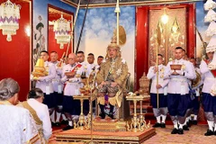Nhà Vua Thái Lan Maha Vajiralongkorn Bodindradebayavarangkun trong ngày lễ đăng quang. (Nguồn: CGTN)