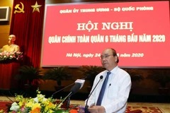 Thủ tướng Nguyễn Xuân Phúc phát biểu tại Hội nghị. (Ảnh: Thống Nhất/TTXVN)