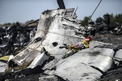Xác máy bay MH17 của Hãng hàng không Malaysia Airlines bị bắn rơi gần làng Grabove, cách Donetsk, miền Đông Ukraine khoảng 80km, tháng 9/2014. (Ảnh: AFP/TTXVN)