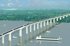 Phối cảnh cầu Châu Đốc ở tỉnh An Giang.