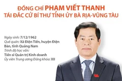 Ông Phạm Viết Thanh tái đắc cử Bí thư Tỉnh ủy Bà Rịa-Vũng Tàu 