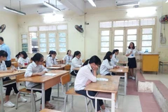 Thí sinh dự kỳ thi Trung học phổ thông quốc gia. (Ảnh: Phạm Mai/Vietnam+)