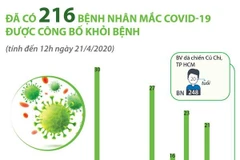 [Infographics] Đã có 216 bệnh nhân mắc COVID-19 được công bố khỏi bệnh