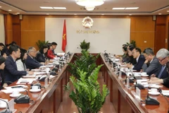 Một buổi tọa đàm thúc đẩy hợp tác thương mại Việt Nam-Hàn Quốc. (Ảnh: Trần Việt/TTXVN)