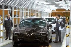 Xe VinFast của tập đoàn Vingroup, thương hiệu xe Việt đầu tiên tại Việt Nam. (Nguồn: TTXVN)