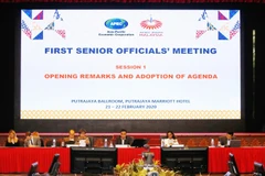 Các đại biểu chủ trì SOM 1. )Ảnh: TTXVN)