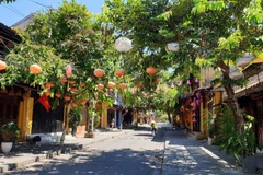 Phố cổ Hội An vắng du khách ngày 28/7. (Ảnh: Trịnh Bang Nhiệm/TTXVN)