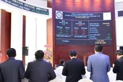 Một phiên giao dịch của cổ phiếu GVR. (Ảnh: Hứa Chung/TTXVN)