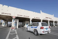 Cửa khẩu Abu Samrah của Qatar trên tuyến biên giới đường bộ với Saudi Arabia. (Nguồn: AFP/TTXVN)