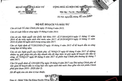 Xuất hiện văn bản giả mạo chữ ký Bộ trưởng Bộ Kế hoạch và Đầu tư