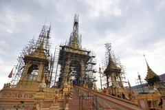 Khu vực sẽ diễn ra lễ hỏa táng thi hài cố Quốc vương Bhumibol Adulyadej tại thủ đô Bangkok ngày 2/10. (Nguồn: THX/TTXVN)