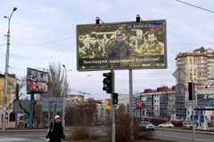 Một đường phố ở Donetsk. (Nguồn: AFP/TTXVN)