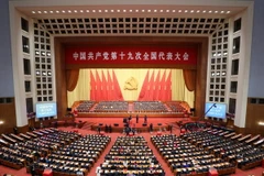 Toàn cảnh phiên bế mạc Đại hội XIX Đảng Cộng sản Trung Quốc, ngày 24/10. (Nguồn: THX/TTXVN)