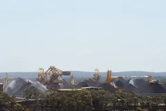 Nhà máy điện năng lượng mặt trời Roha Dyechem ở Bhadla, bang Rajasthan. (Nguồn: AFP/TTXVN) 