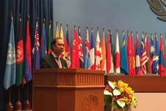 Đoàn Việt Nam do Thứ trưởng Ngoại giao, Trưởng SOM ASEAN-Việt Nam Nguyễn Quốc Dũng làm trưởng đoàn. (Nguồn: TTXVN)