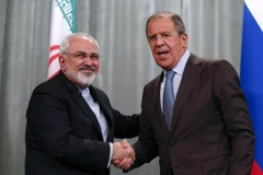 Ngoại trưởng Iran Mohammad Javad Zarif và Ngoại trưởng Sergei Lavrov. (Nguồn: Reuters) 