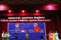 Tiết mục văn nghệ tại lễ khai mạc. (Ảnh: Phạm Kiên/Vietnam+) 