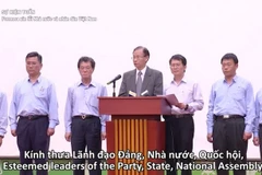 Công ty Formosa xin lỗi và nhận trách nhiệm. (Ảnh cắt từ clip)