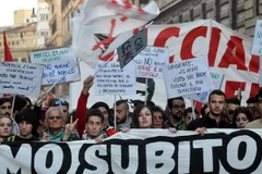 Ước tính 50.000 người đã tham gia cuộc biểu tình. (Ảnh: Ngự Bình/Vietnam+)