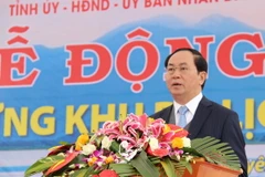 Bộ trưởng Trần Đại Quang phát biểu tại lễ động thổ. (Ảnh: Hoàng Nguyên/TTXVN)