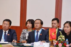 Đoàn Việt Nam tại hội nghị trù bị cho cuộc gặp lãnh đạo AIPA-ASEAN. (Ảnh: Phạm Kiên/TTXVN) 