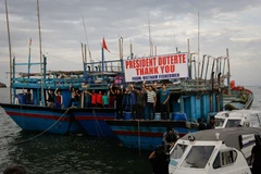 [Photo] Tổng thống Philippines dự sự kiện trả tự do ngư dân Việt Nam