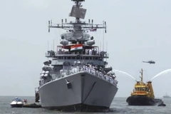 Tàu khu trục INS Trikand của Ấn Độ. (Nguồn: siasat.com)