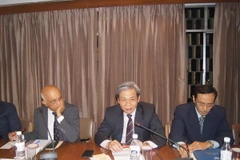  Đại sứ Việt Nam tại Ấn Độ Tôn Sinh Thành phát biểu tại hội thảo. (Ảnh: Huy Bình/Vietnam+) 