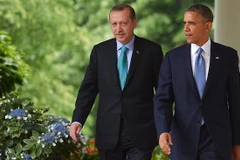 Tổng thống Mỹ Barack Obama và người đồng cấp Thổ Nhĩ Kỳ Tayyip Erdogan trong một cuộc gặp năm 2013. (Nguồn: AFP)