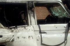 Chiếc xe của Chuẩn tướng Athanase Kararuza bị tấn công khi ông đang lái xe. (Nguồn: bbc.com) 