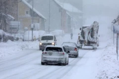 Tuyết rơi tại Croatia. (Nguồn: Global Times)