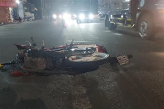 Hiện trường vụ tai nạn. (Ảnh: Đậu Tất Thành/TTXVN)